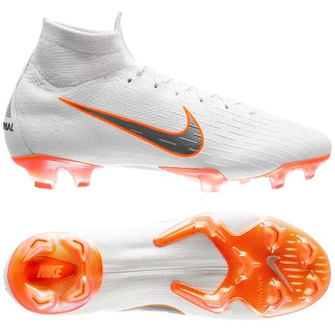 Nike mercurial white and orange